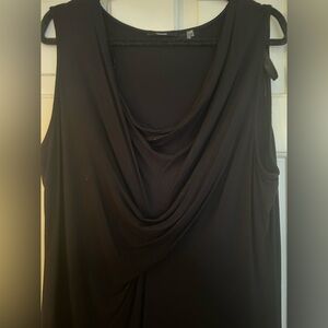 Tahari Black Draped Midi Dress never worn XL